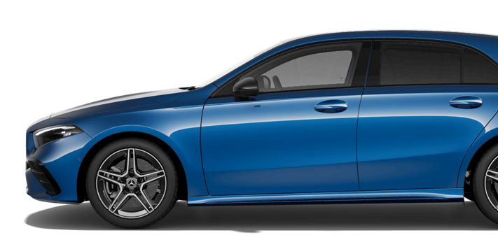 Mercedes Benz clase A 200d azul disponible en el renting sin entrada de mobility centro suscripciones